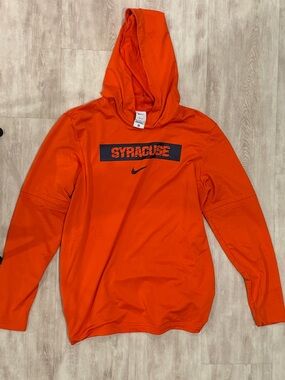 Nike Orange Syracuse Hoodie with Black Logo